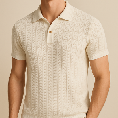 Elastic Knit Polo for men, view 1