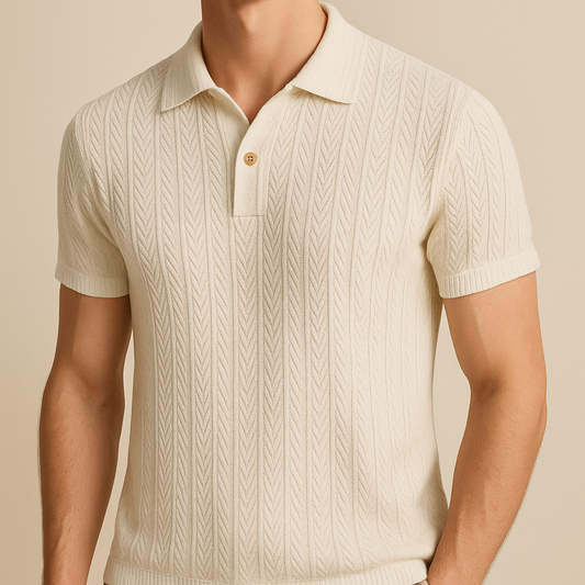 Elastic Knit Polo for men, view 1