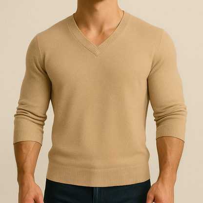 James - Soft V-Neck Sweater for Men for men, view 2