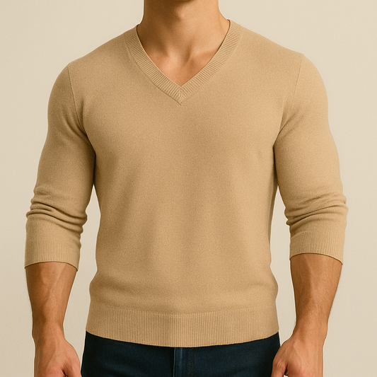 James - Soft V-Neck Sweater for Men for men, view 2