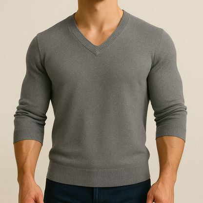 James - Soft V-Neck Sweater for Men for men, view 3