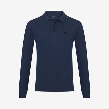Bamboo Long Sleeve Polos 1-Pack for men, back view