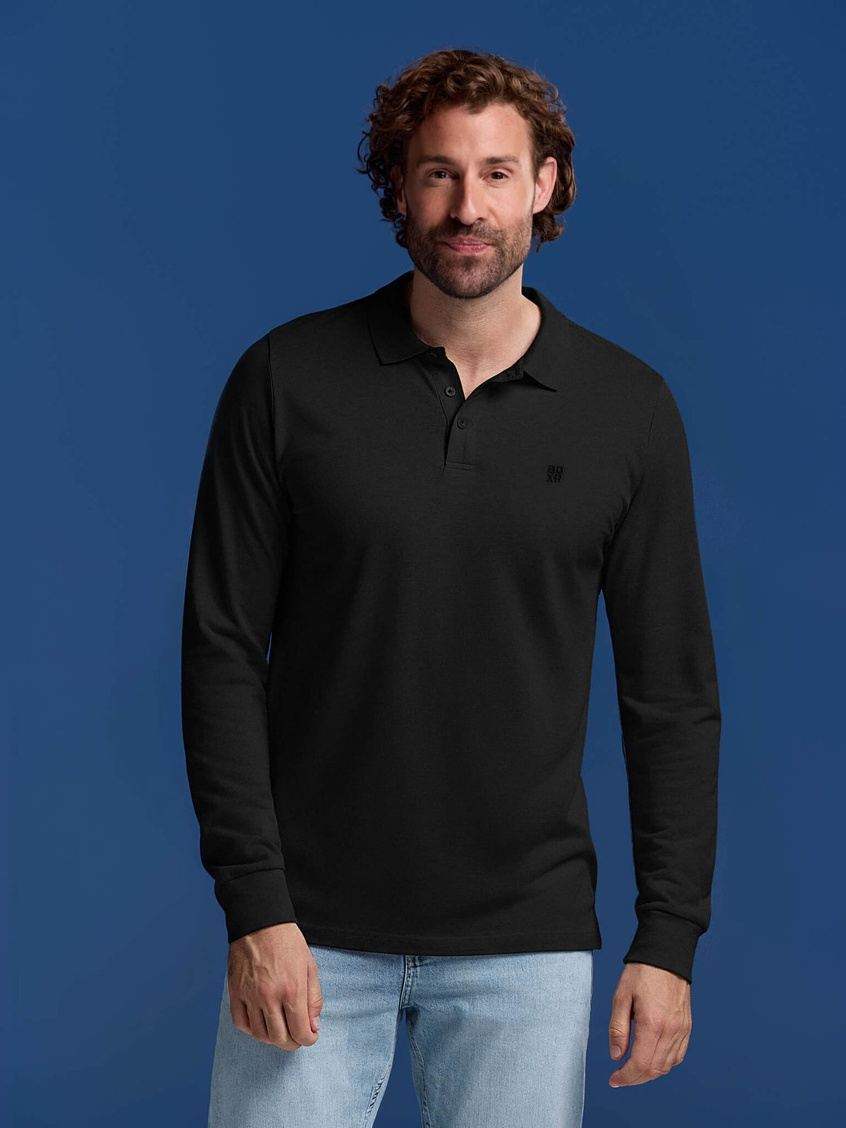 Bamboo Long Sleeve Polos 4-Pack for men, view 5