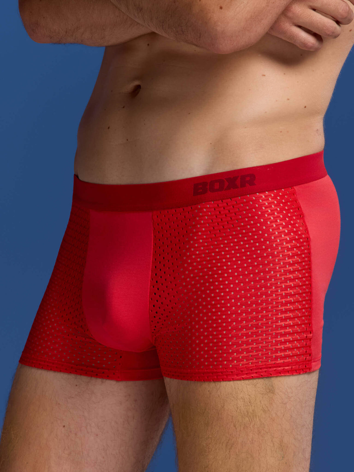 Bamboo Boxer Shorts Original Bold 9-pack for men, fiery-red