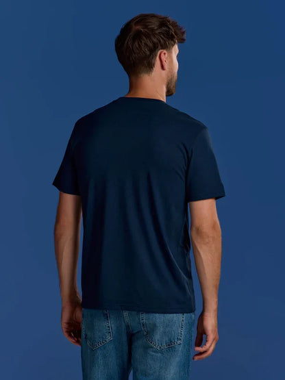 Bamboo T-Shirt (Regular Fit) 3-Pack for men, navy-blue