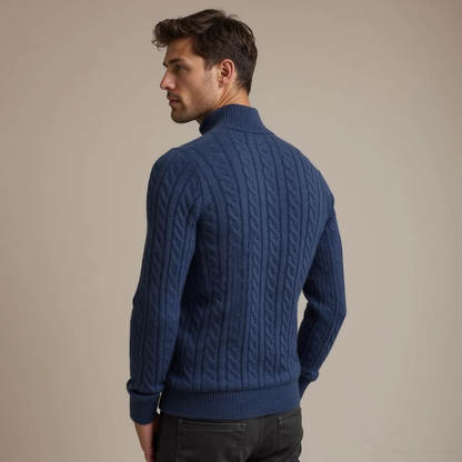 Aspen Cashmere Half-Zip Pullover for men, view 4