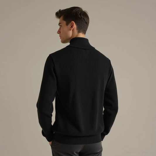 Aspen Knitted Zip-Up Sweater for men, view 2