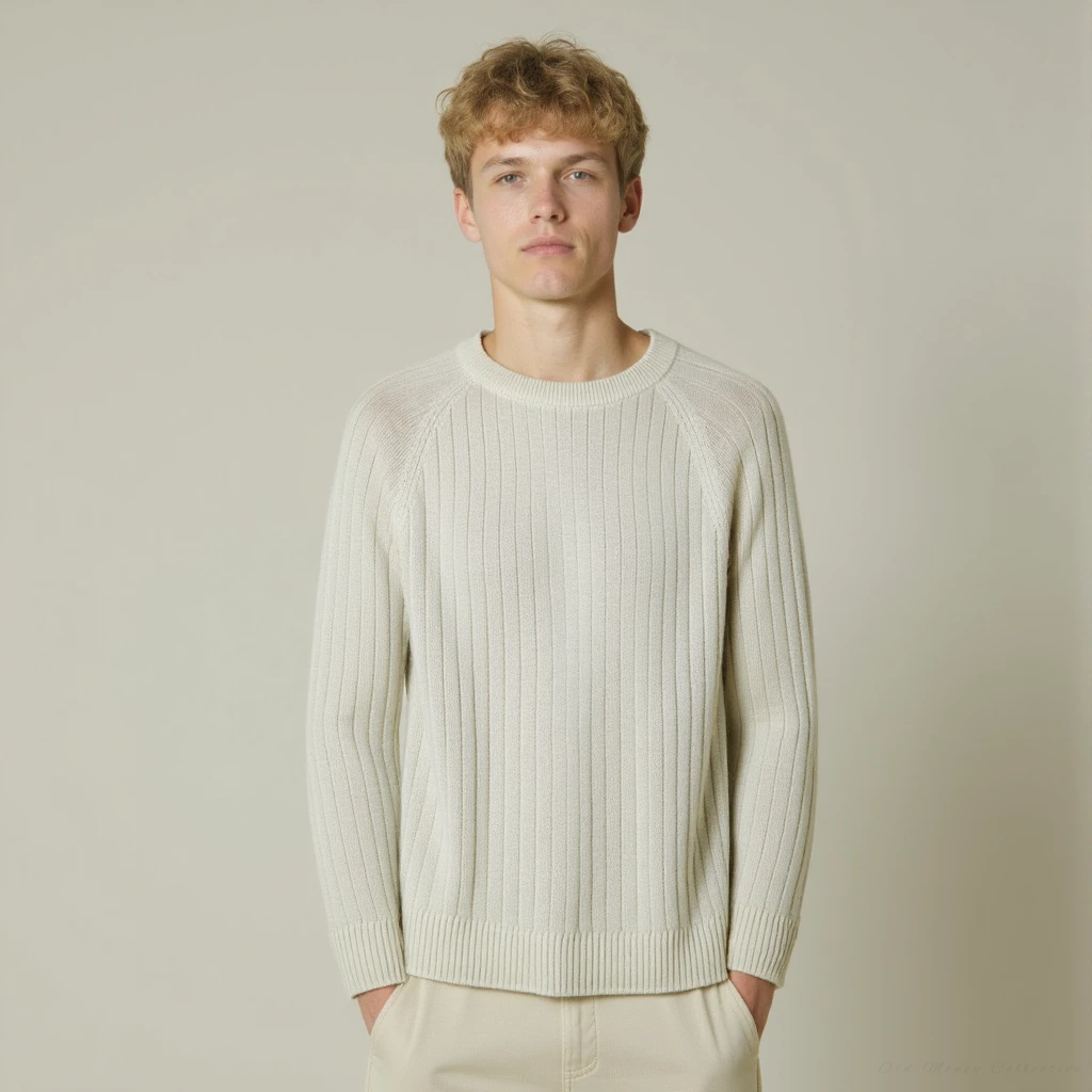 Bergamo Pure Wool Sweater for men, beige