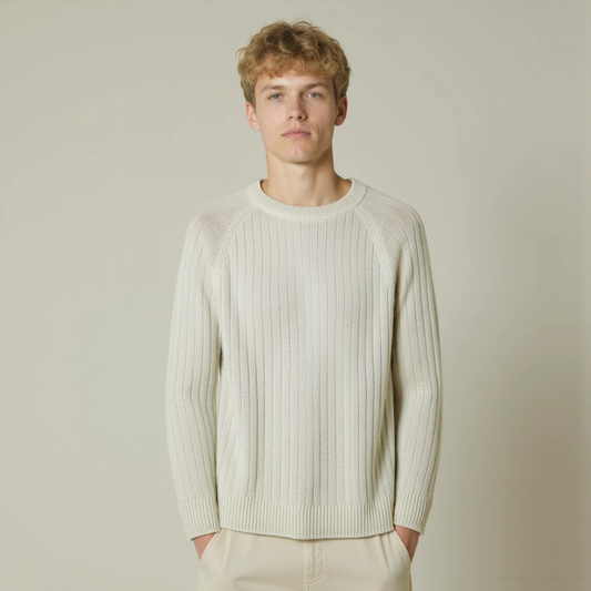 Bergamo Pure Wool Sweater for men, beige