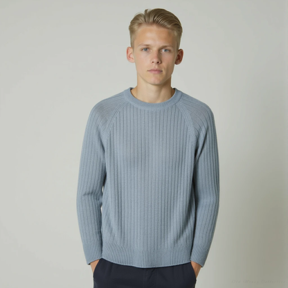 Bergamo Pure Wool Sweater for men, blue
