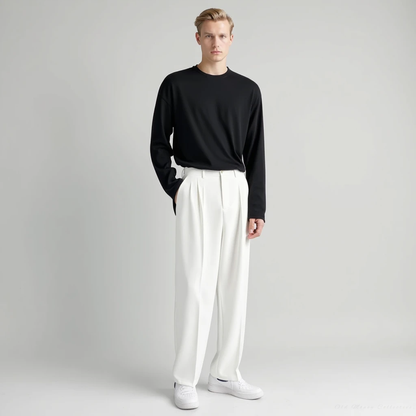 Class Pantalon for men, white