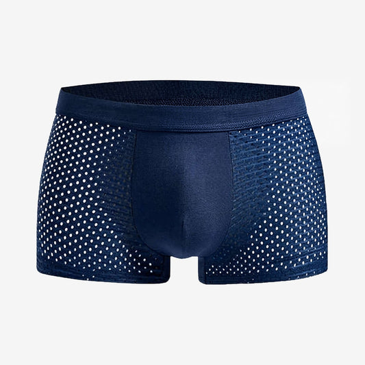 Bamboo Boxer Shorts Original 1-Pack for men, blue, back view
