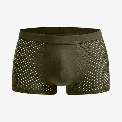Bamboo Boxer Shorts Original 1-Pack for men, grey, back view