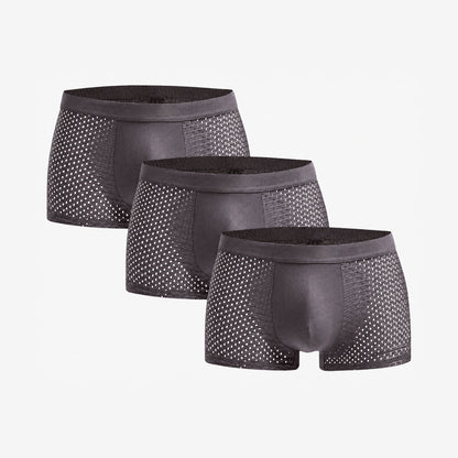 Bamboo Boxer Shorts Original 3-pack for men, grey