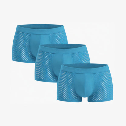 Bamboo Boxer Shorts Original Bold 3-pack for men, marina
