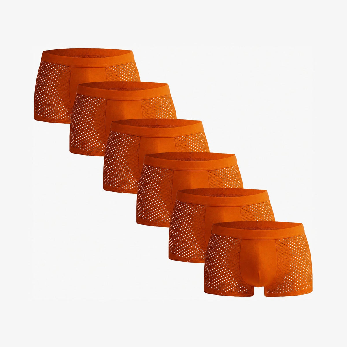 Bamboo Boxer Shorts Original 6-Pack for men, orange