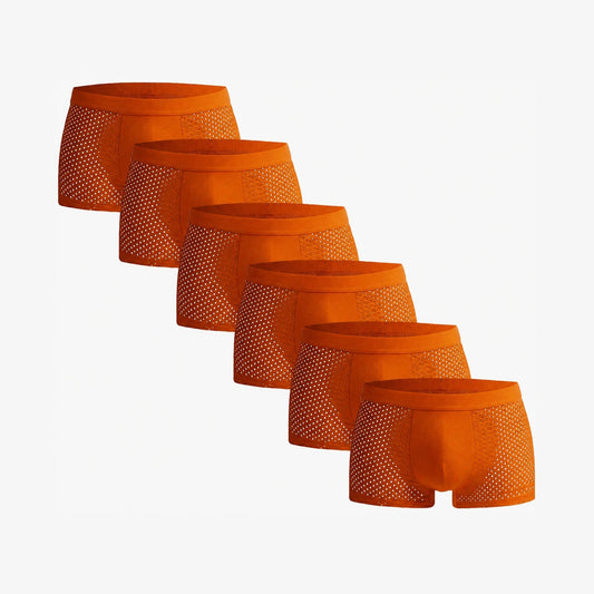 Bamboo Boxer Shorts Original Bold 6-pack for men, orange
