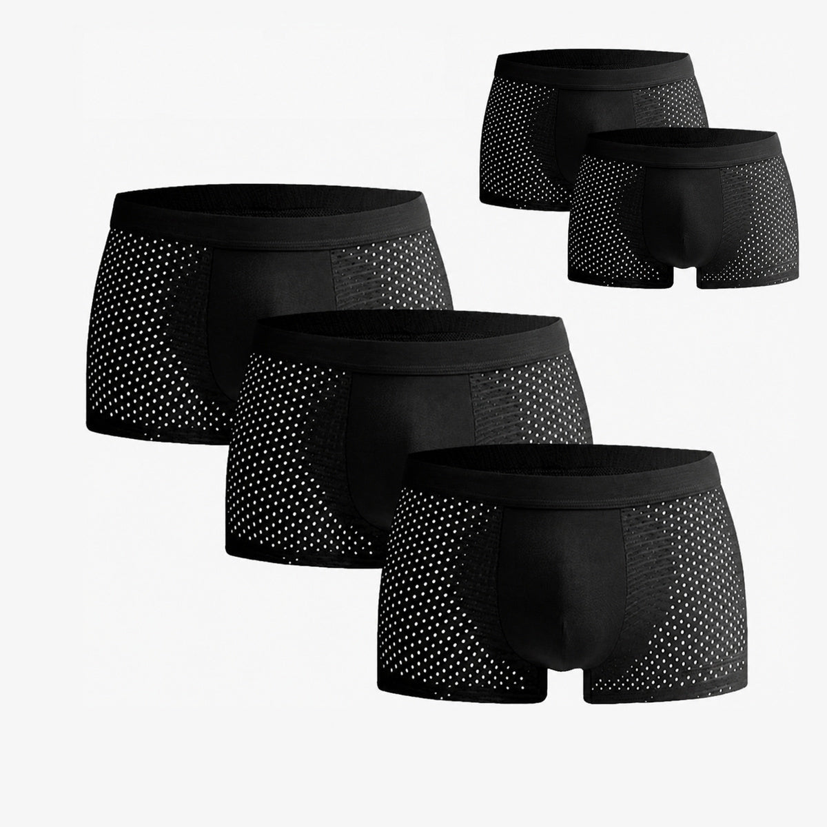 Bamboo Boxer Shorts Original Buy 2, Get 3 Free for men, black