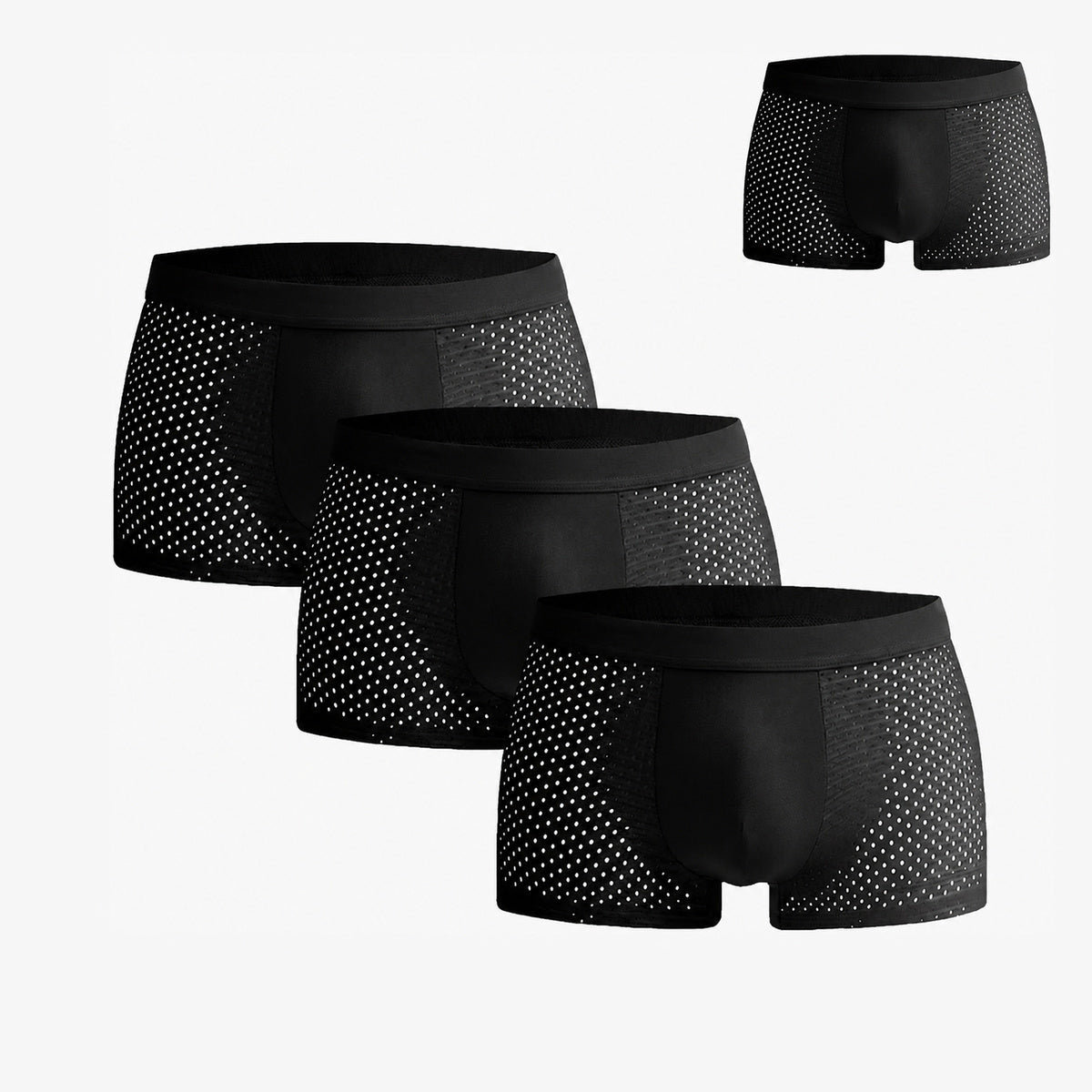 Bamboo Boxer Shorts Original Buy 3, Get 1 Free for men, black
