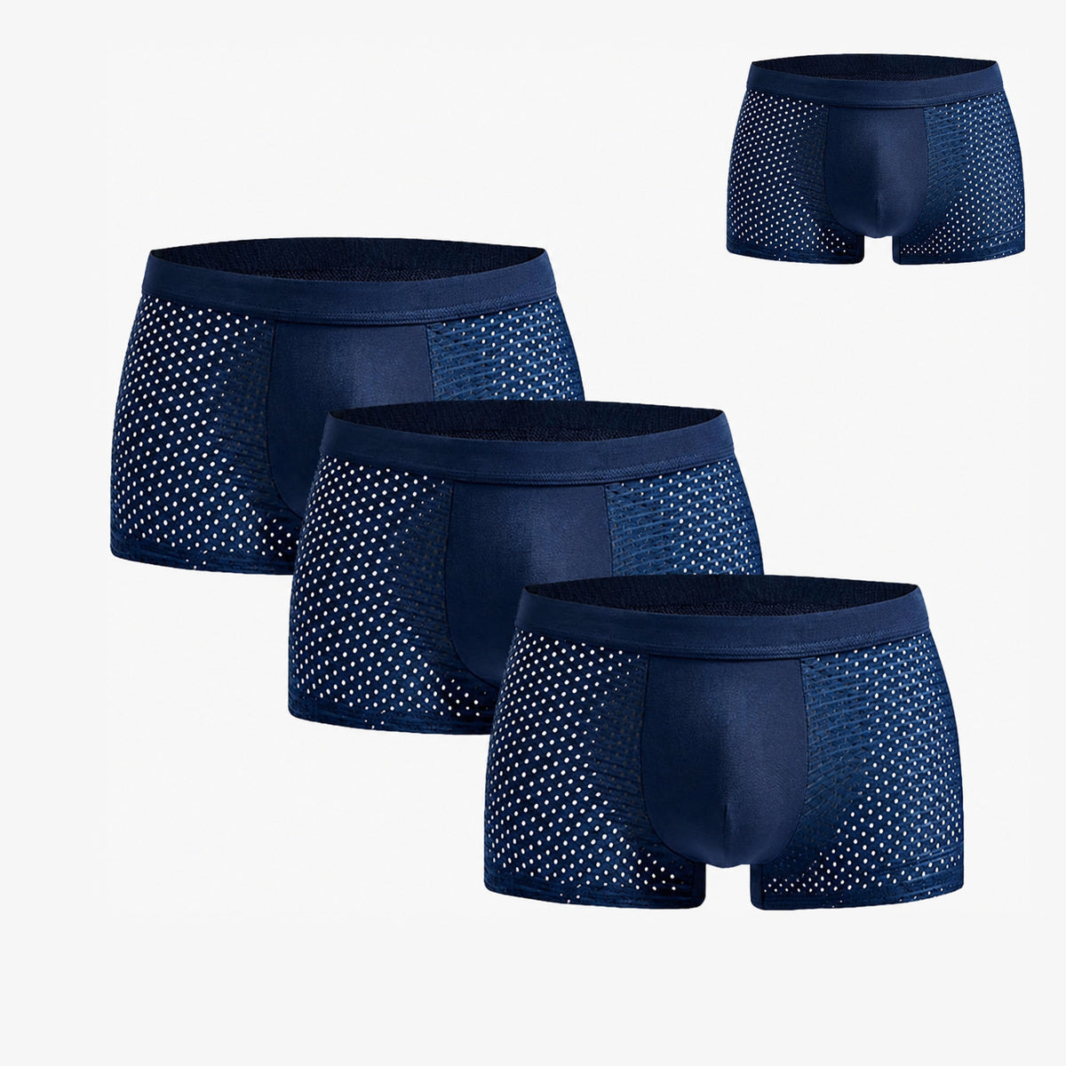 Bamboo Boxer Shorts Original Buy 3, Get 1 Free for men, blue