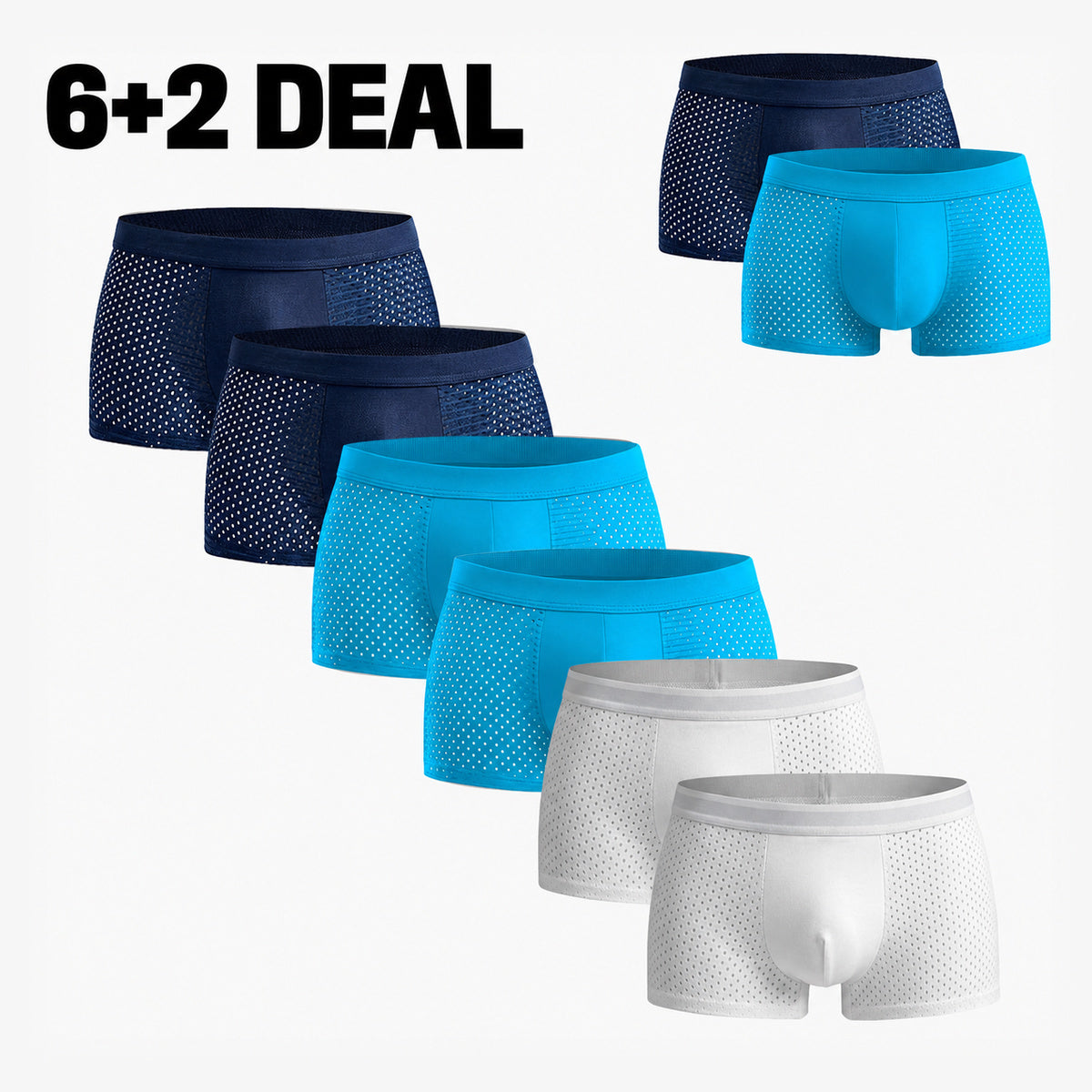Bamboo Boxer Shorts Original Buy 6, Get 2 Free for men, summer