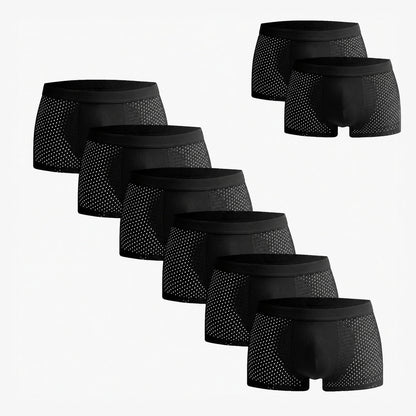 Bamboo Boxer Shorts Original Buy 6, Get 2 Free for men, black