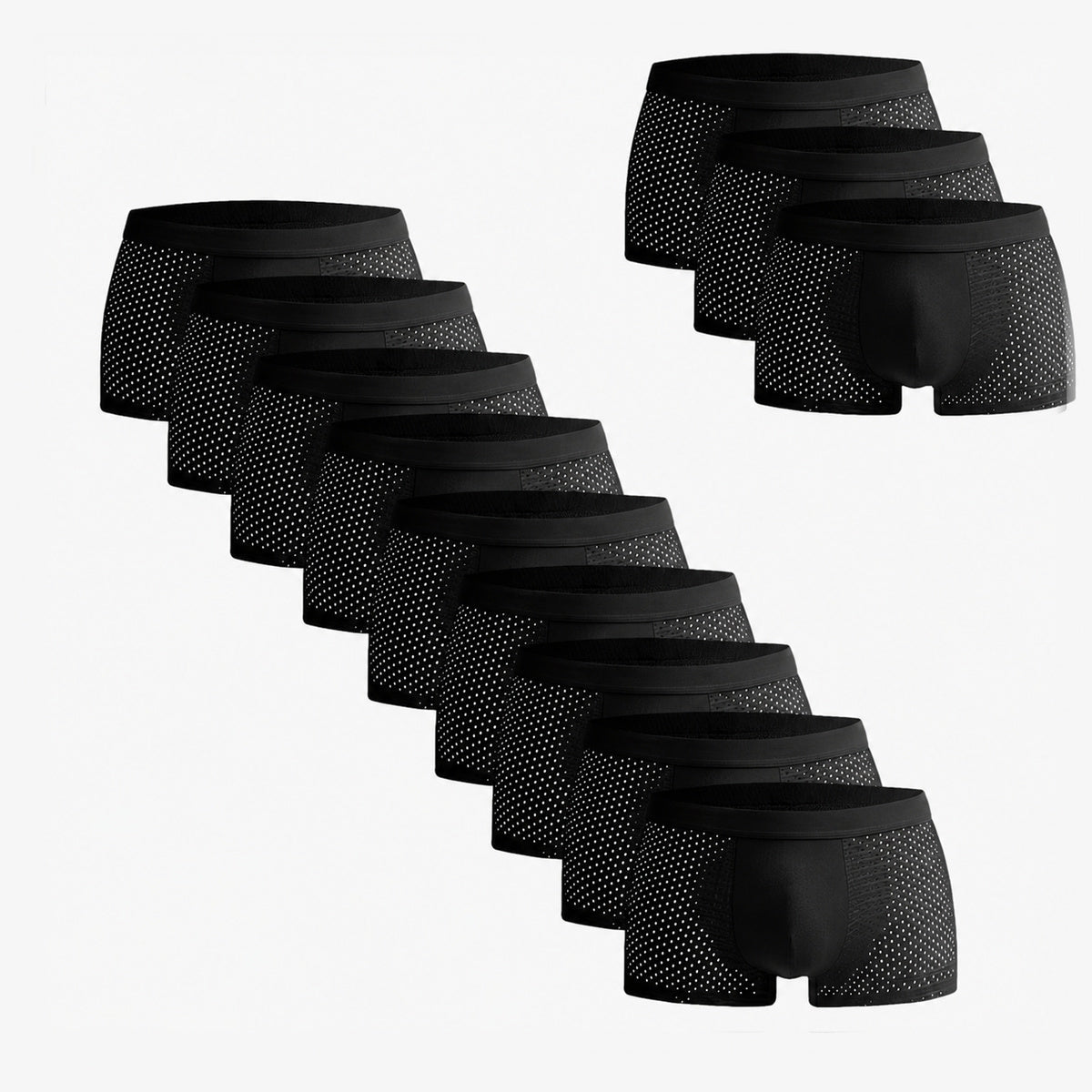 Bamboo Boxer Shorts Original Buy 9, Get 3 Free for men, black
