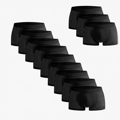 Bamboo Boxer Shorts Original Buy 9, Get 3 Free for men, black