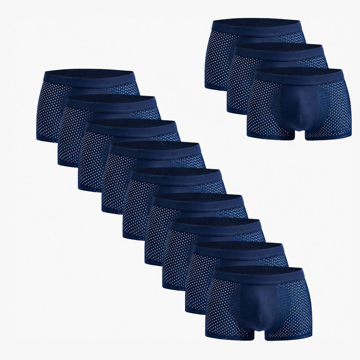 Bamboo Boxer Shorts Original Buy 9, Get 3 Free for men, blue