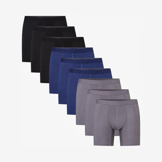 Bamboo Boxer Shorts Pro 9-Pack for men, multicolor