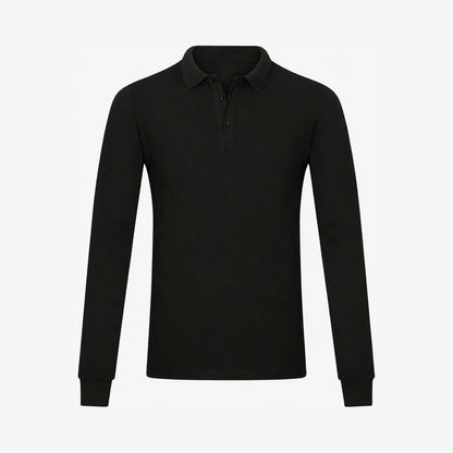 Bamboo Long Sleeve Polos 1-Pack for men, back view