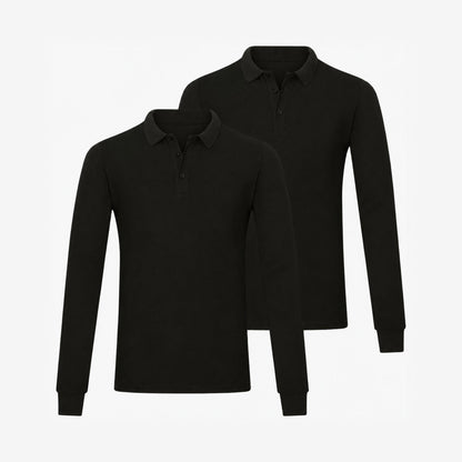 Bamboo Long Sleeve Polos 2-Pack for men, view 2