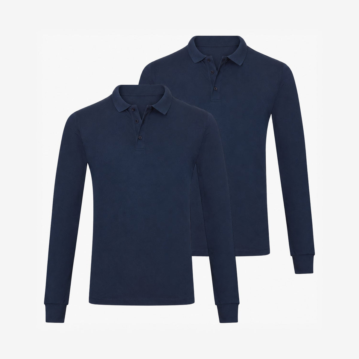 Bamboo Long Sleeve Polos 2-Pack for men, view 3