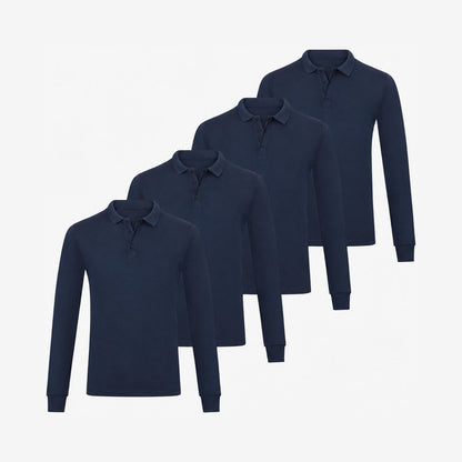 Bamboo Long Sleeve Polos 4-Pack for men, view 3