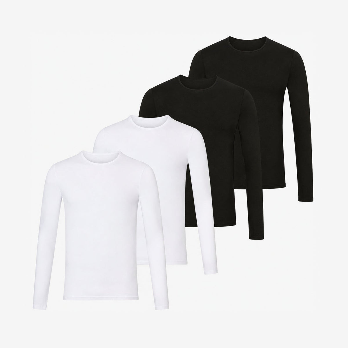 Bamboo Long Sleeve Undershirts 4-Pack for men, view 1