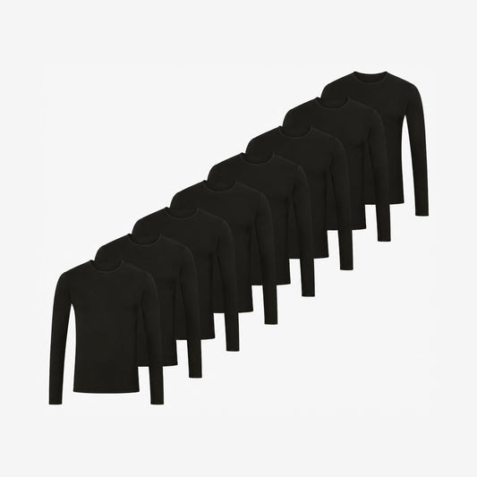Bamboo Long Sleeve Undershirts 8-Pack for men, view 2
