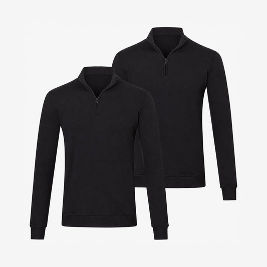 Bamboo Quarter-Zip Pullovers 2-Pack for men, view 2
