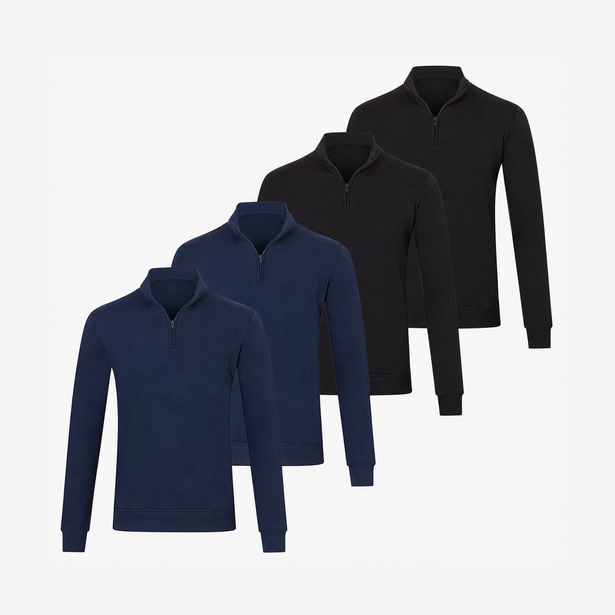 Bamboo Quarter-Zip Pullovers 4-Pack for men, view 1