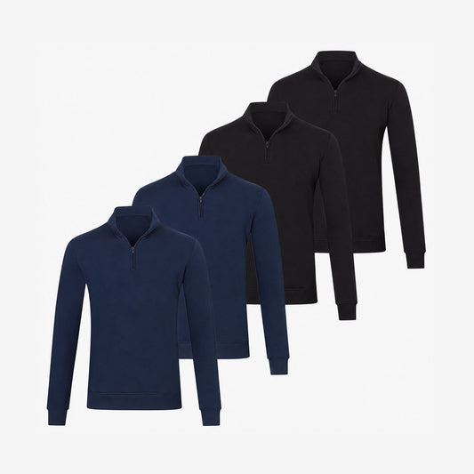 Bamboo Quarter-Zip Pullovers 4-Pack for men, view 1