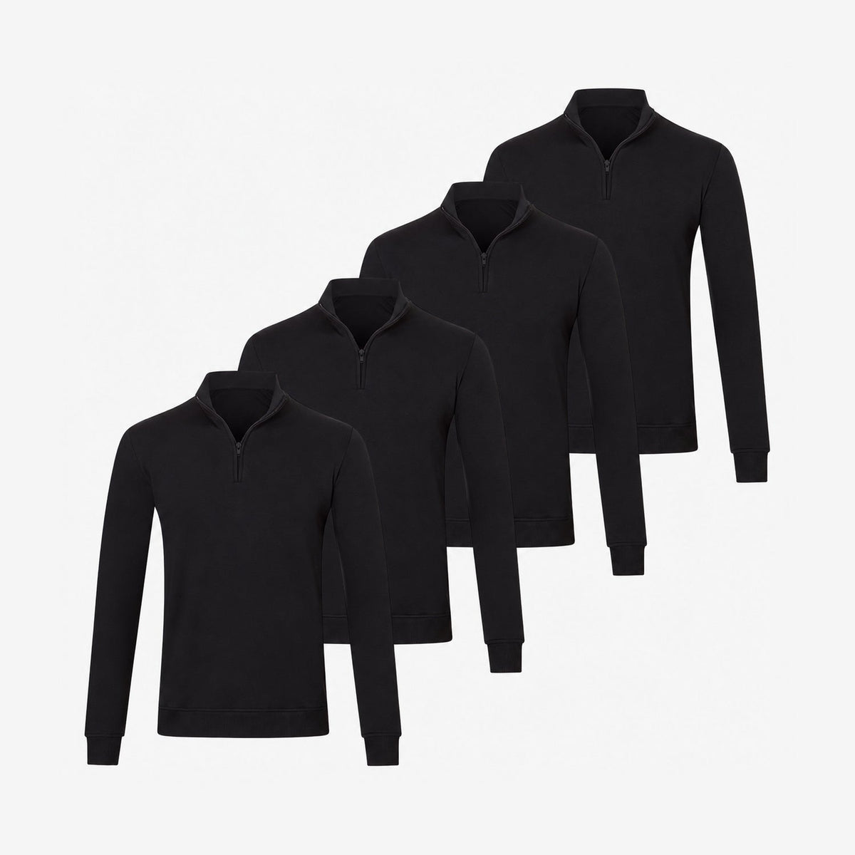 Bamboo Quarter-Zip Pullovers 4-Pack for men, view 2