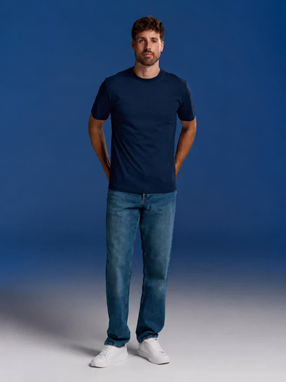 Bamboo T-Shirt (Regular Fit) 3-Pack for men, navy-blue