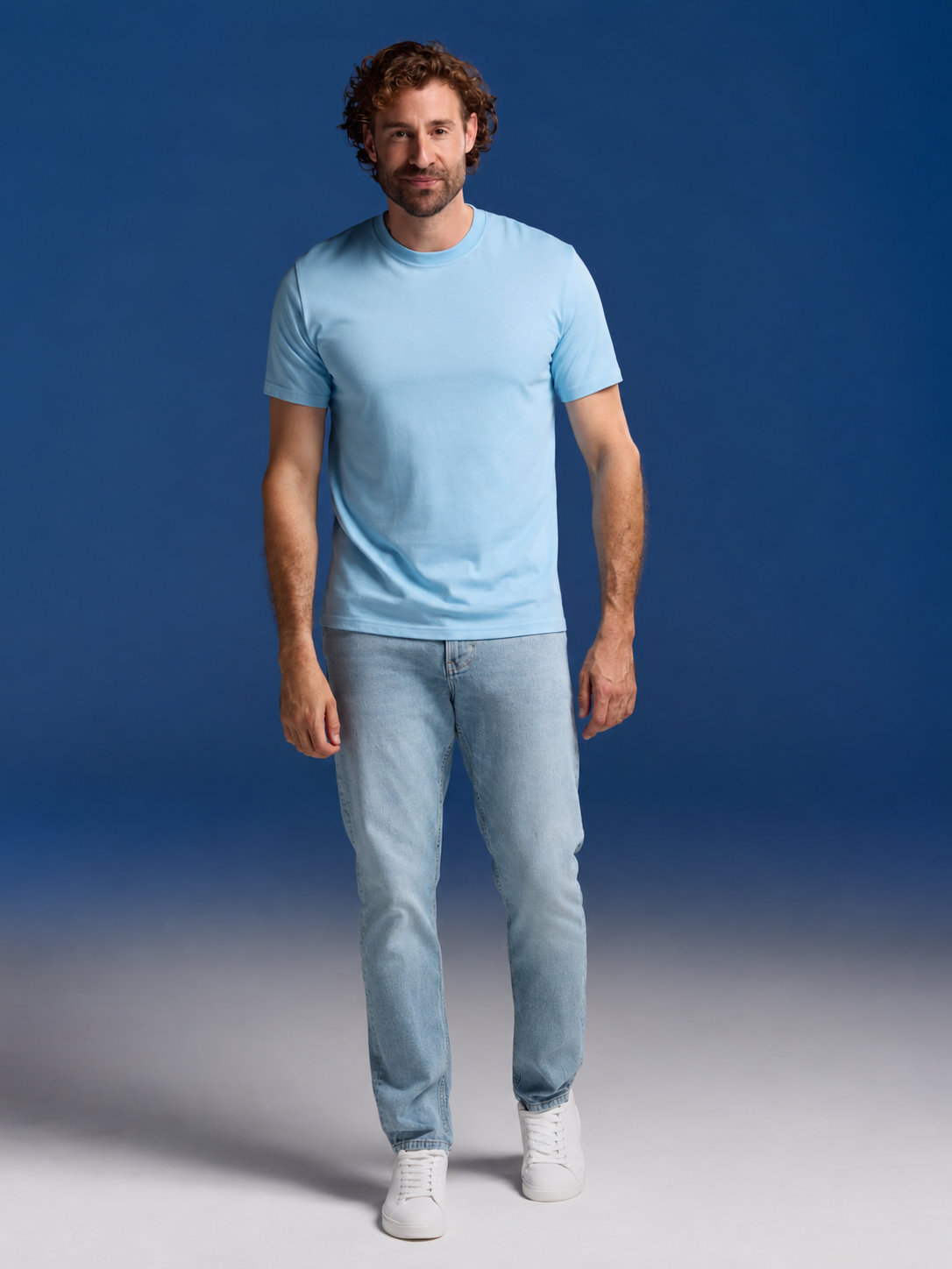 Bamboo T-Shirt (Regular Fit) 3-Pack for men, light-blue