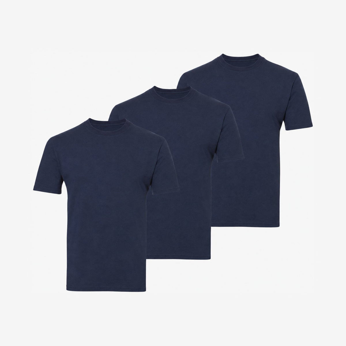 Bamboo T-Shirt (Regular Fit) 3-Pack for men, navy-blue