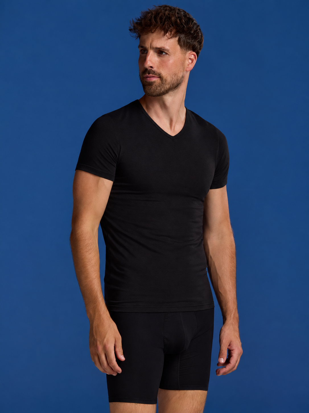 Bamboo Undershirts V-neck 4-Pack for men, view 6