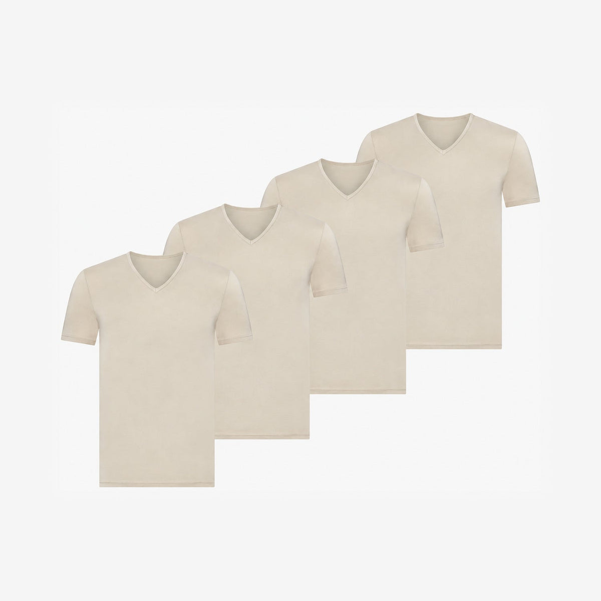 Bamboo Undershirts V-neck 4-Pack for men, view 3