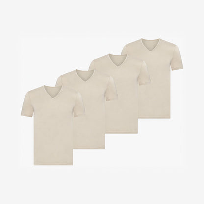 Bamboo Undershirts V-neck 4-Pack for men, view 3