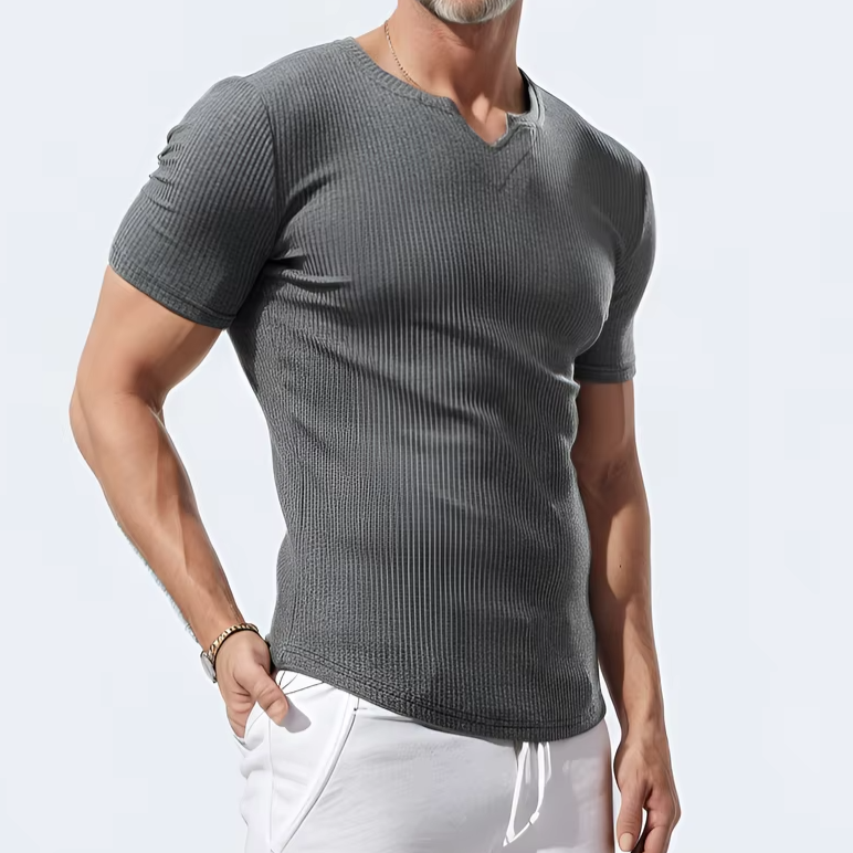 Men's Slim Fit V-Neck Sports T-Shirt for men, view 4