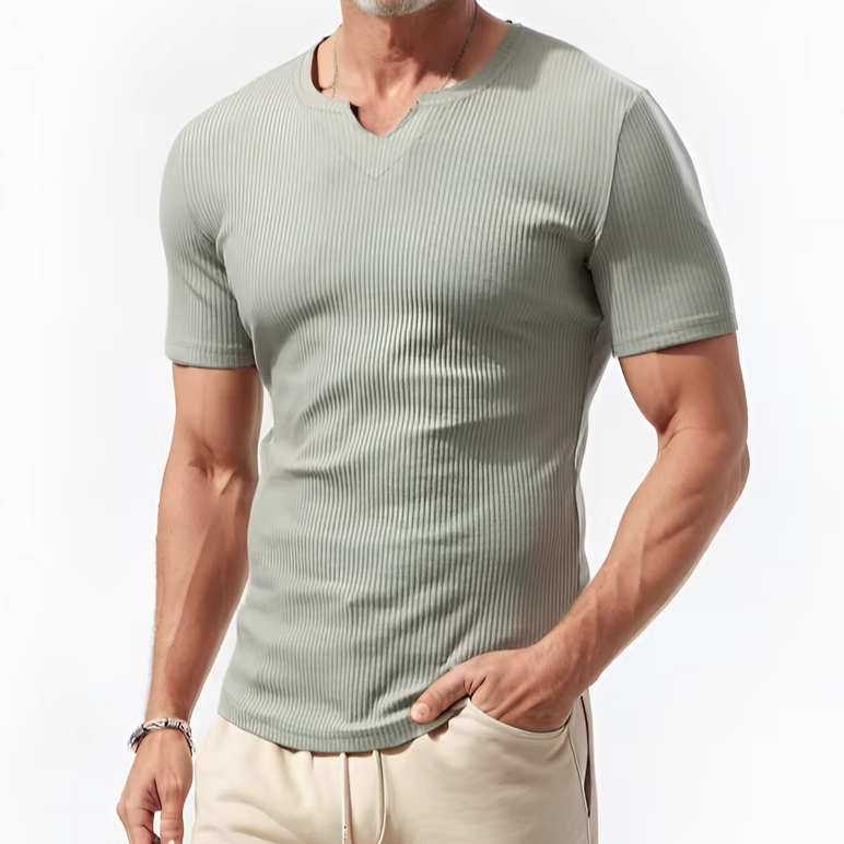 Men's Slim Fit V-Neck Sports T-Shirt for men, view 3