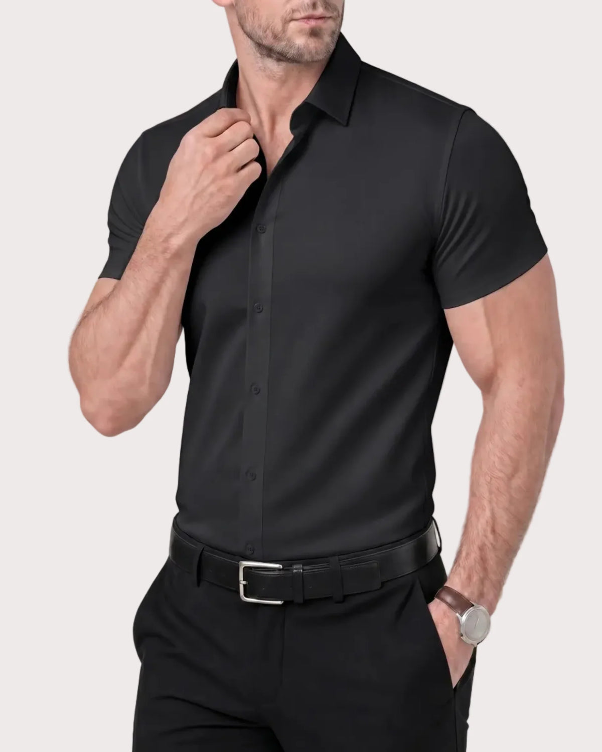 Short Sleeve Stretch Dress Shirt for men, view 5