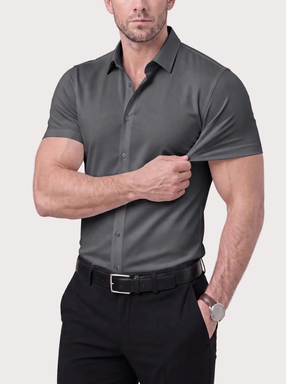 Short Sleeve Stretch Dress Shirt for men, view 19